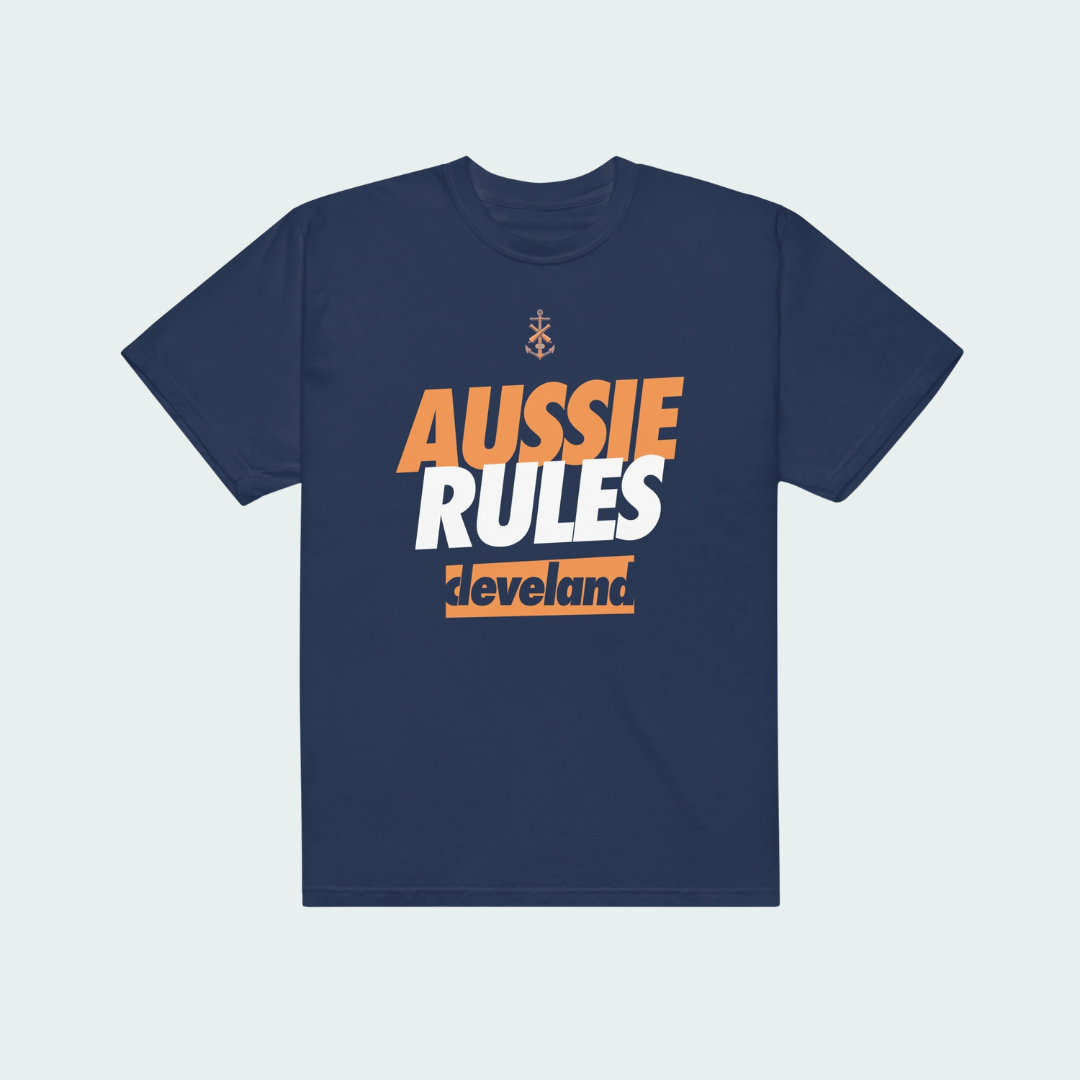 Unisex garment-dyed heavyweight t-shirt Cleveland Aussie Rules