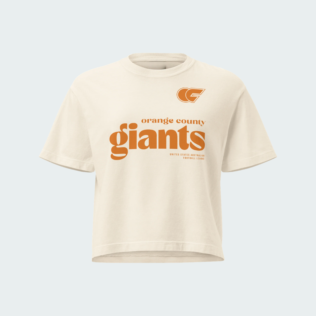 Women’s heavyweight boxy tee Orange County Splash