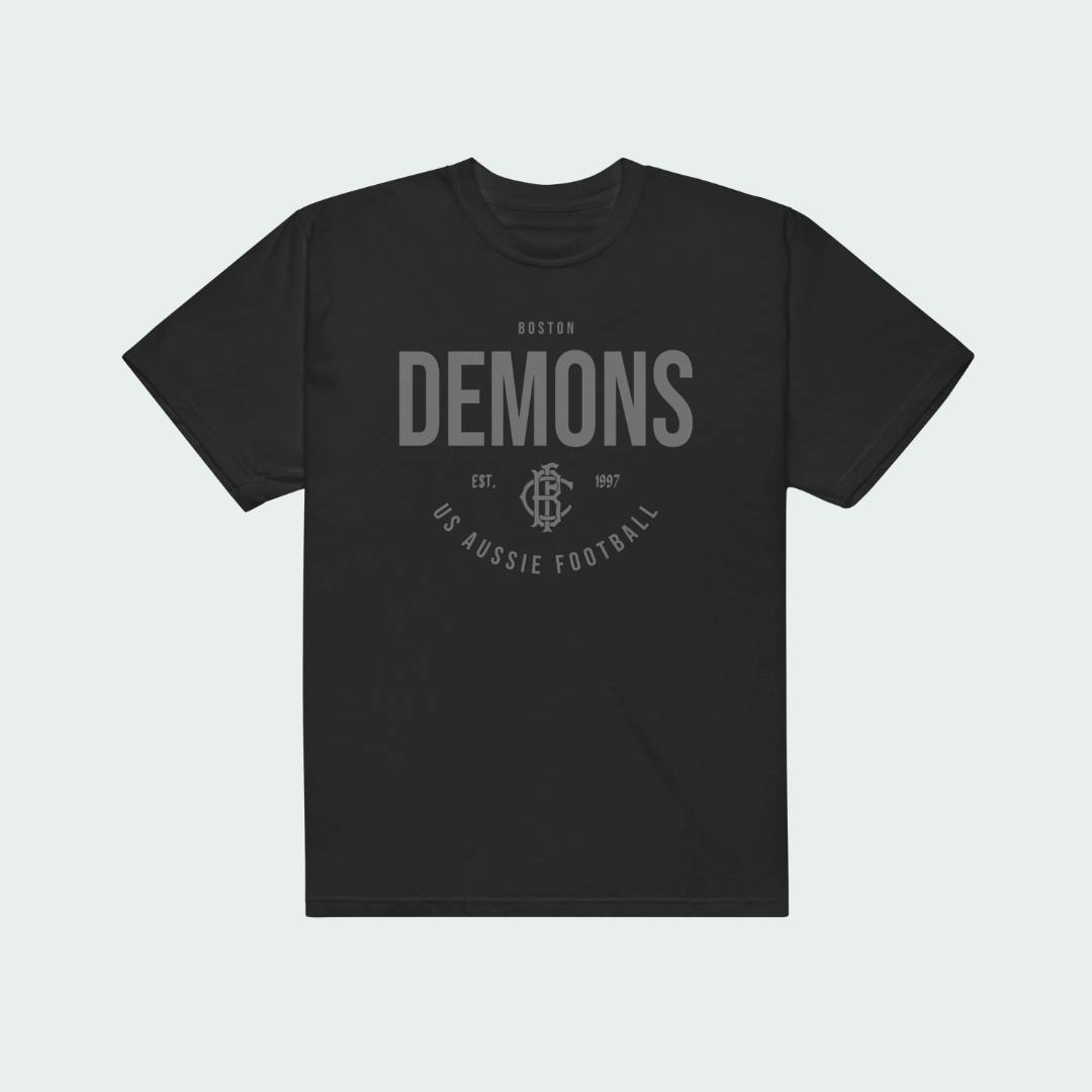 Unisex garment-dyed heavyweight t-shirt Boston Blackout