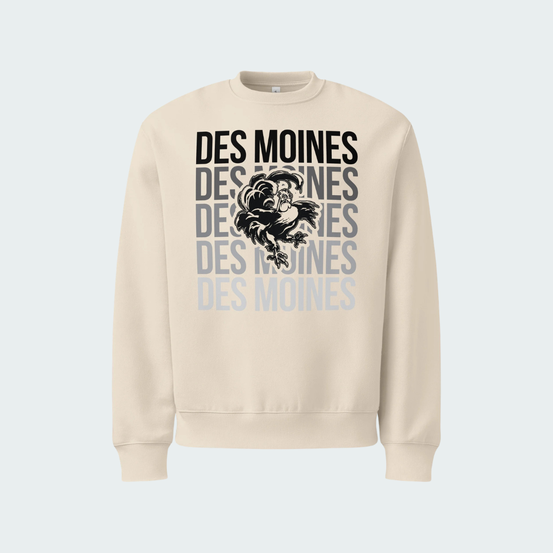 Oversized heavyweight sweatshirt Des Moines Fade