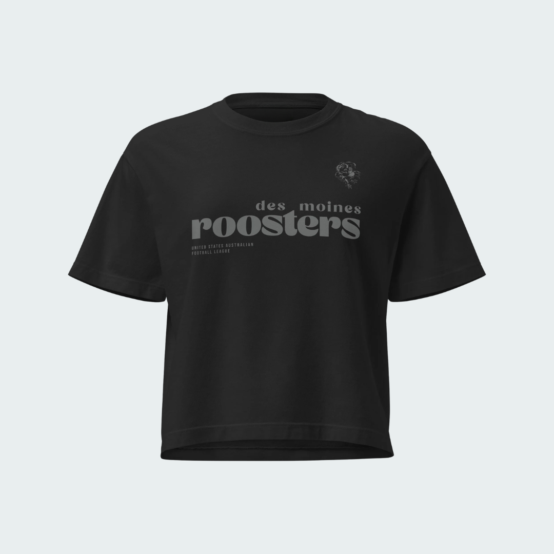 Women’s heavyweight boxy tee Des Moines Blackout
