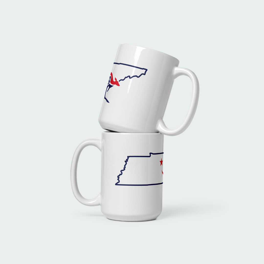 Nashville White glossy mug