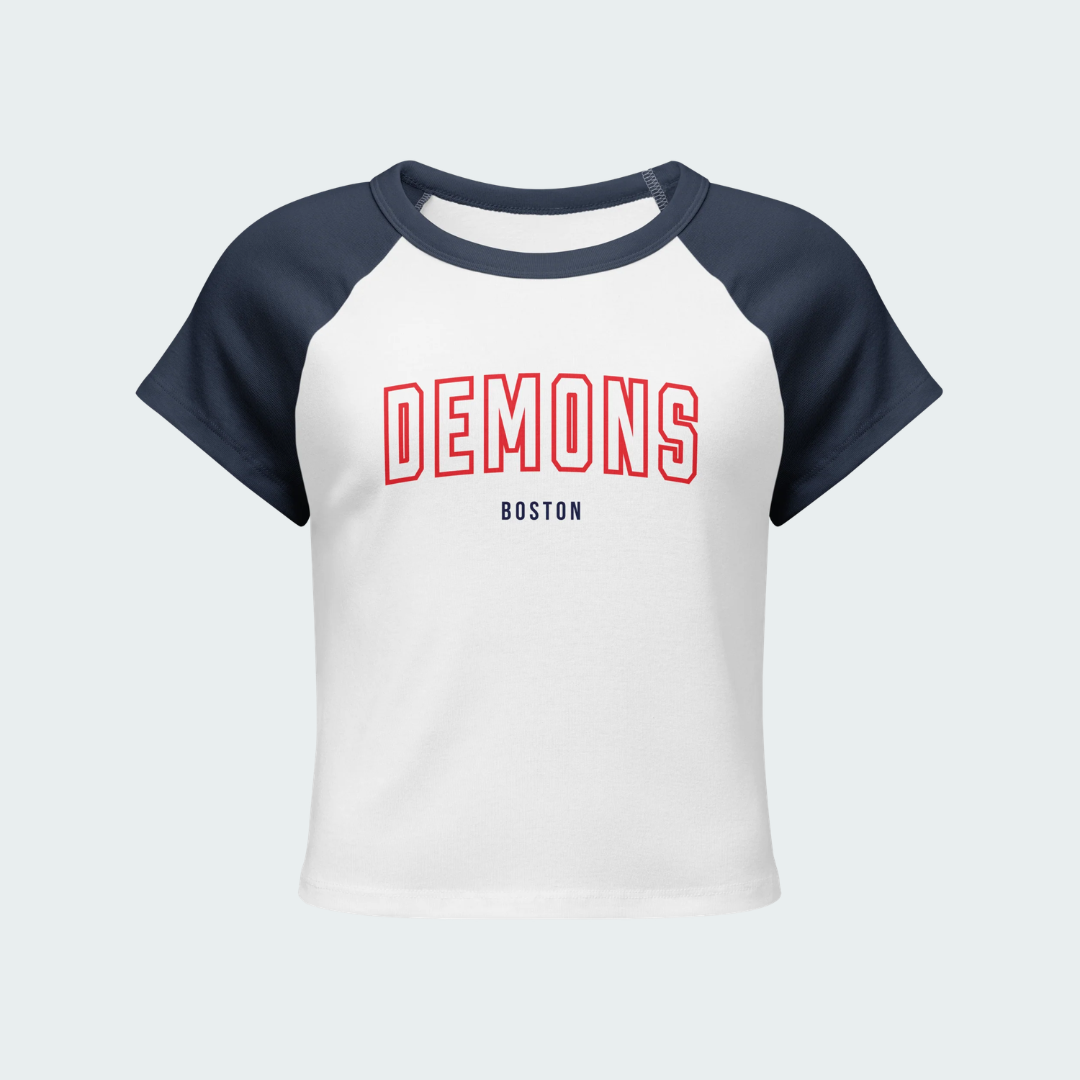 Women’s micro rib raglan baby tee Boston