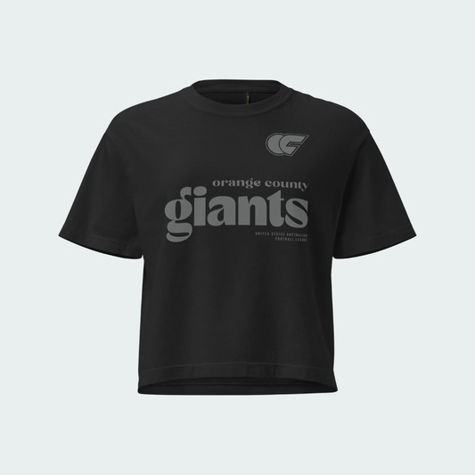 Women’s heavyweight boxy tee Orange County Blackout