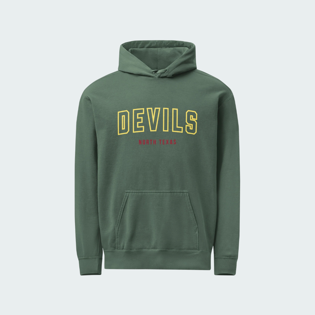 Unisex garment-dyed hoodie