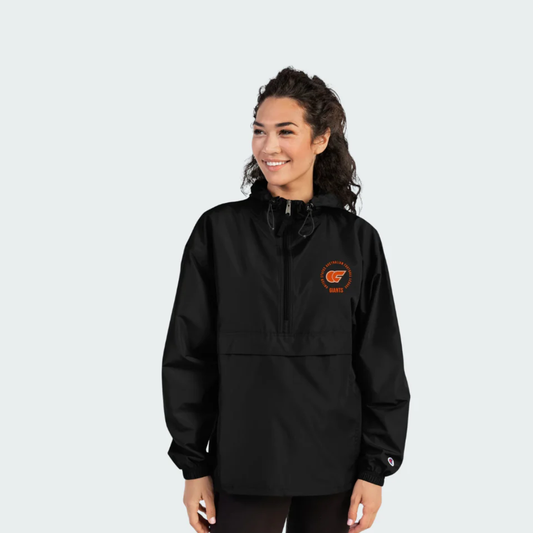 Embroidered Champion Packable Jacket Orange County