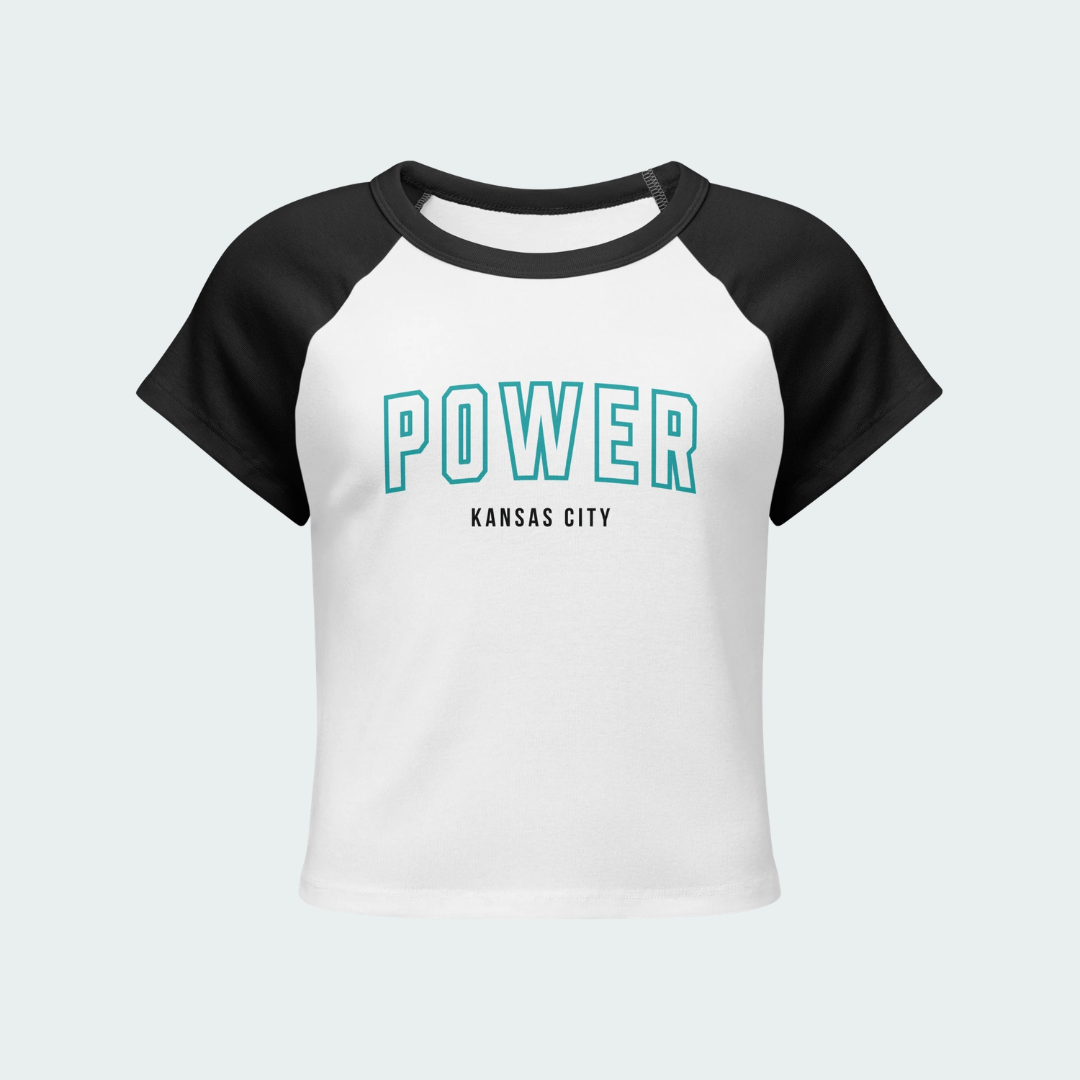 Women’s micro rib raglan baby tee KC