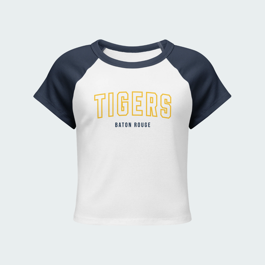 Women’s micro rib raglan baby tee Baton Rouge