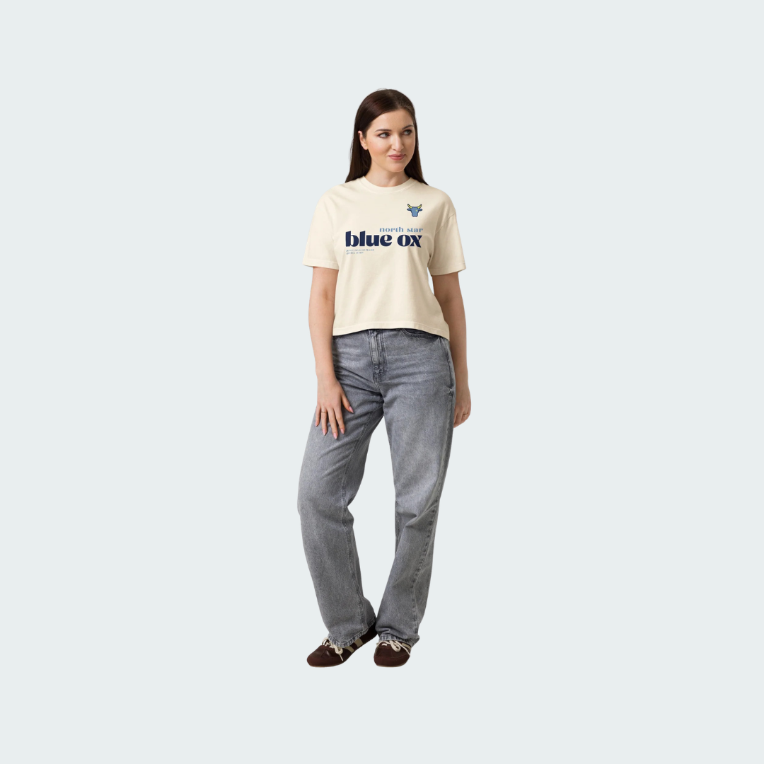 Women’s heavyweight boxy tee North Star Splash