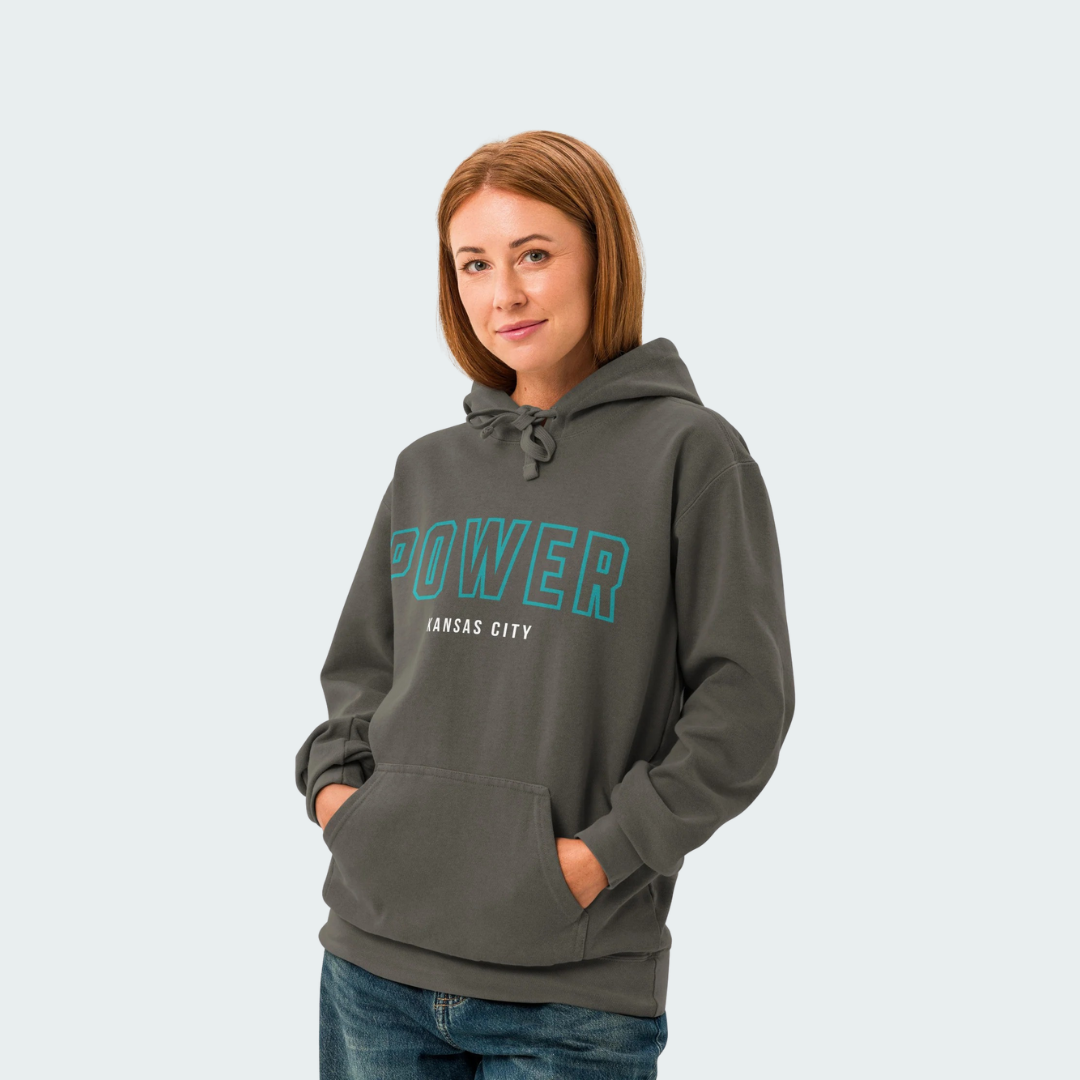 Unisex garment-dyed hoodie