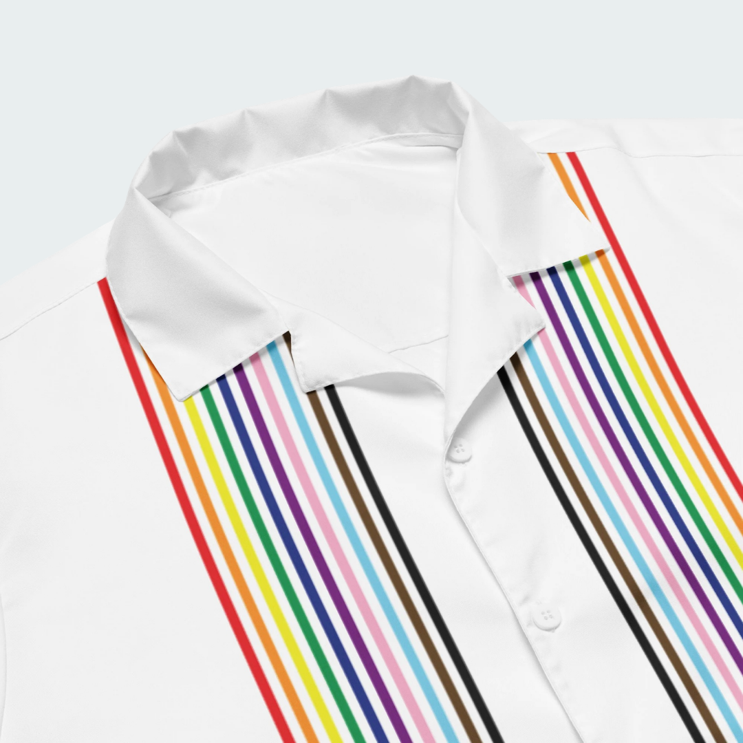 Pride Unisex Bowling button shirt