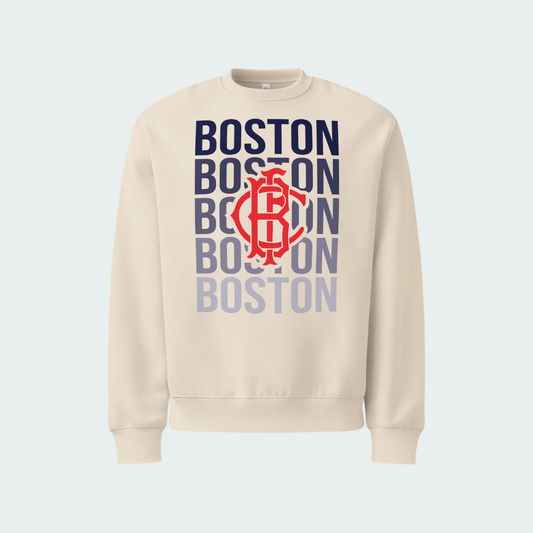 Oversized heavyweight sweatshirt Boston Fade
