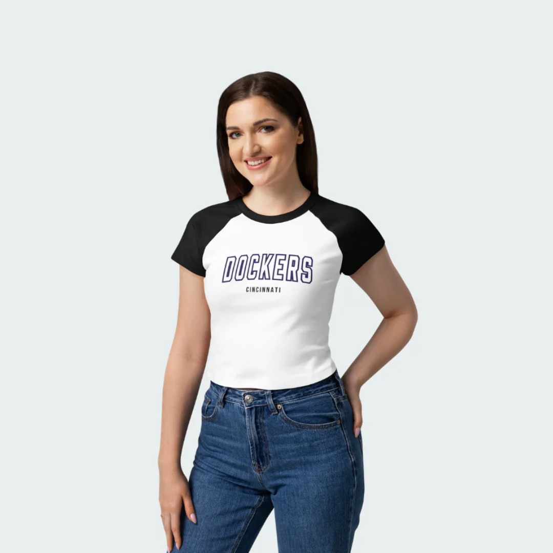 Women’s micro rib raglan baby tee Cincinnati