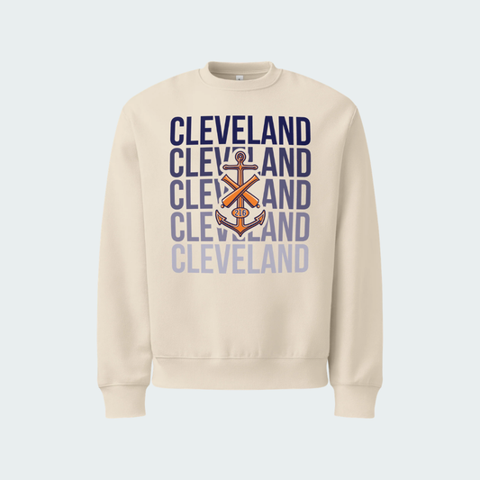 Oversized heavyweight sweatshirt Cleveland Fade