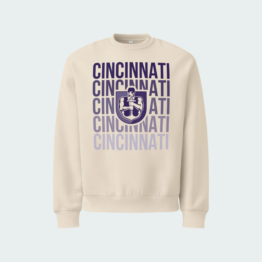 Oversized heavyweight sweatshirt Cincinnati Fade