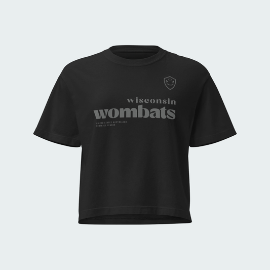 Women’s heavyweight boxy tee Wisconsin Blackout