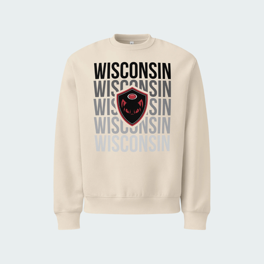 Oversized heavyweight sweatshirt Wisconsin Fade