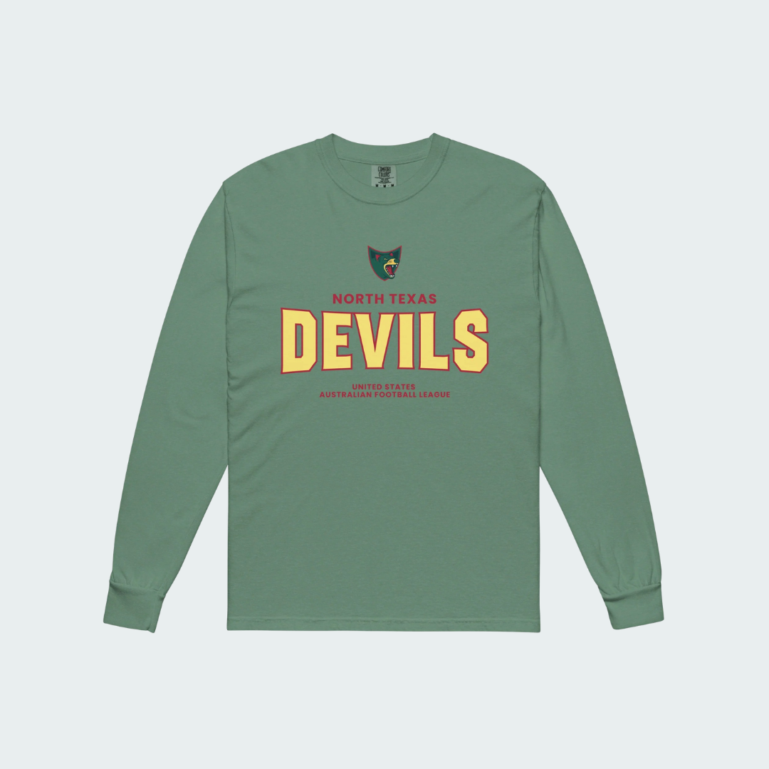Garment-dyed heavyweight long-sleeve shirt