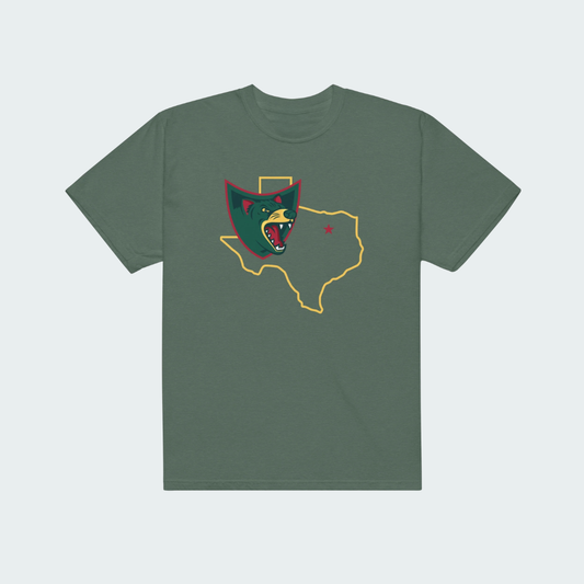 Unisex garment-dyed heavyweight t-shirt North Texas State