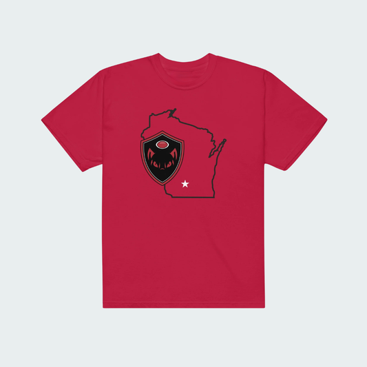 Unisex garment-dyed heavyweight t-shirt Wisconsin State