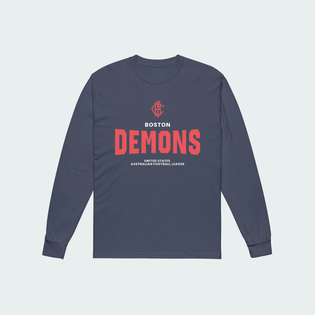 Garment-dyed heavyweight long-sleeve shirt