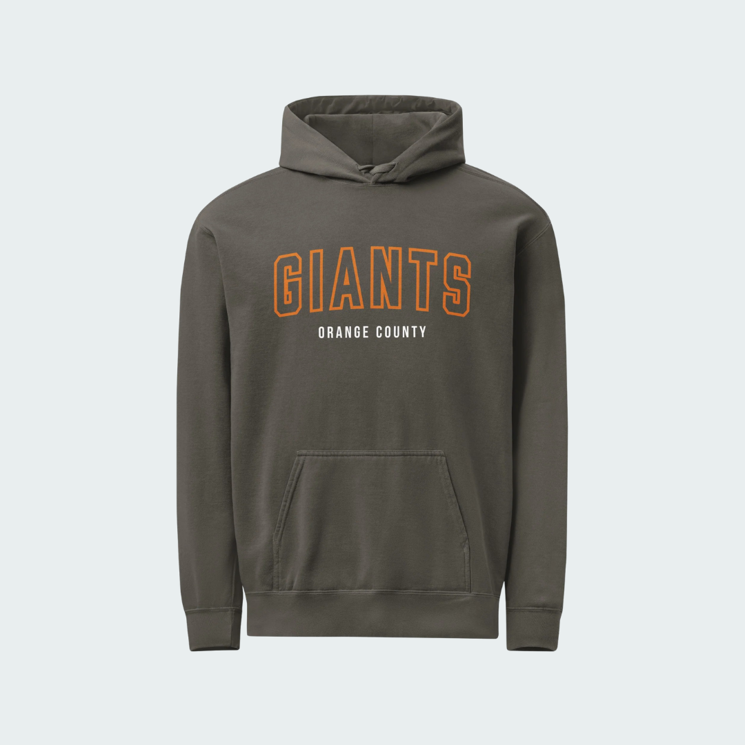 Unisex garment-dyed hoodie Orange County Hallow