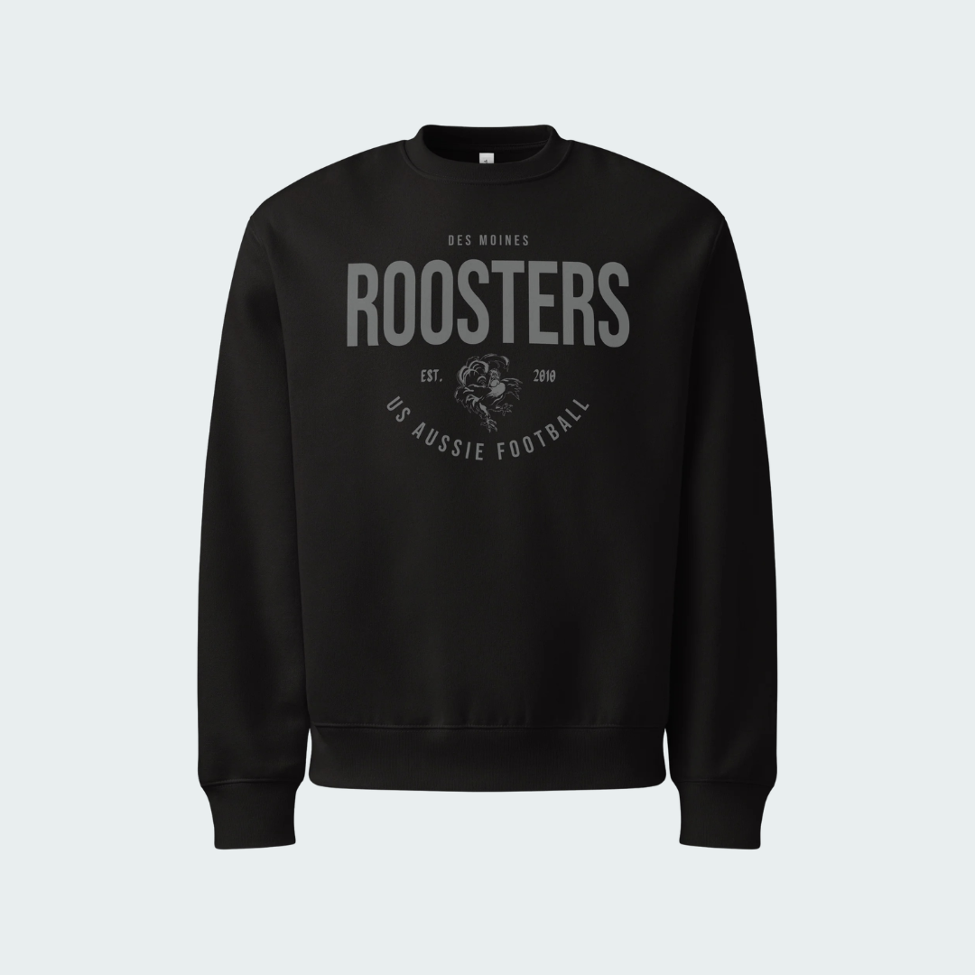 Oversized heavyweight sweatshirt Des Moines Blackout