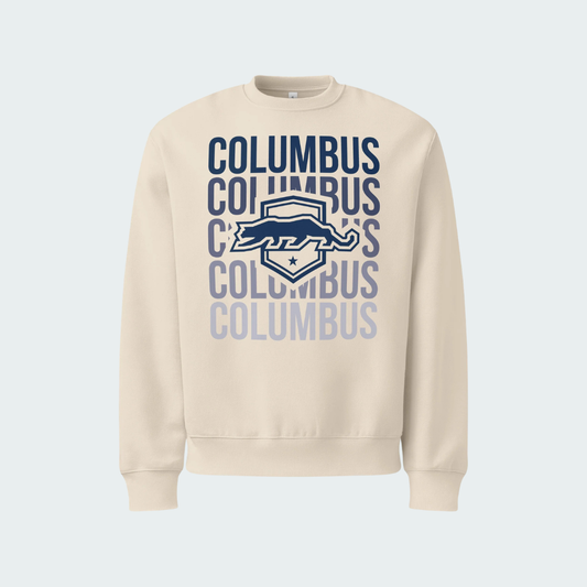 Oversized heavyweight sweatshirt Columbus Fade