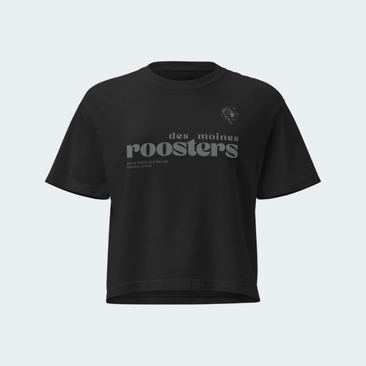 Women’s heavyweight boxy tee Des Moines Blackout