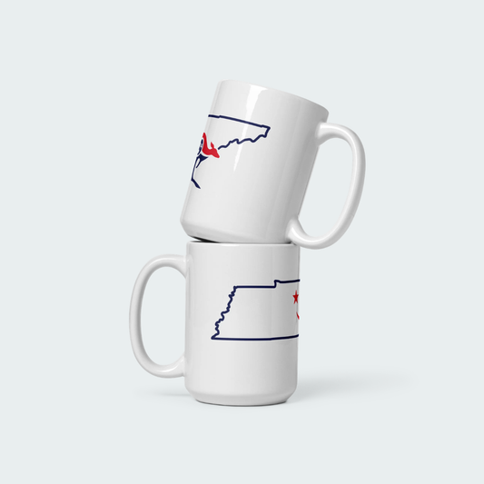 Nashville White glossy mug