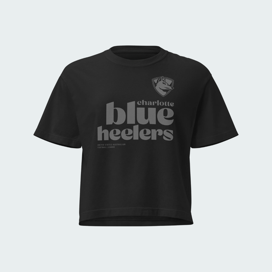 Women’s heavyweight boxy tee Charlotte Blackout