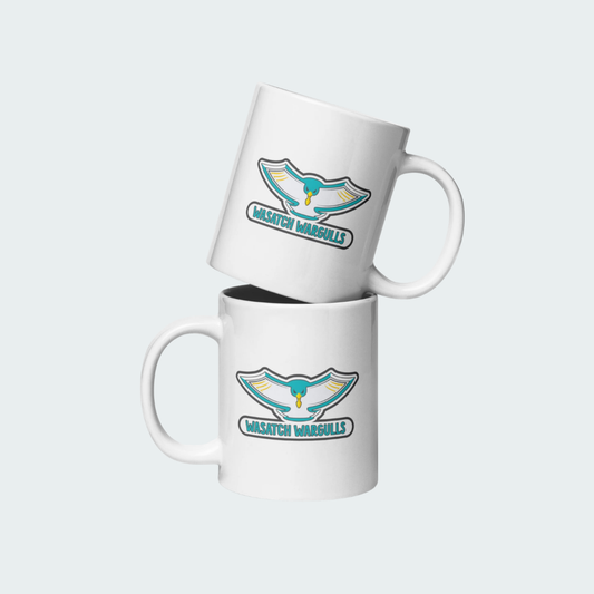White glossy mug