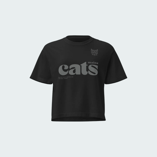 Women’s heavyweight boxy tee Maine Blackout