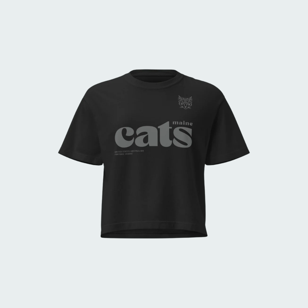 Women’s heavyweight boxy tee Maine Blackout