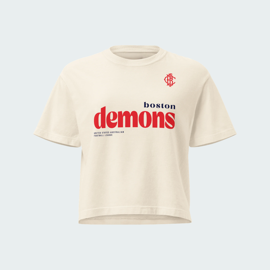 Women’s heavyweight boxy tee Boston Splash