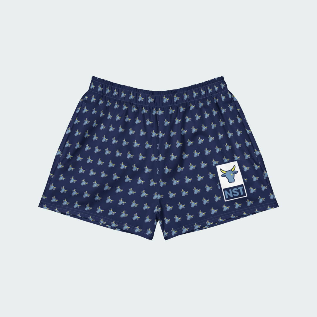 All-Over Print Unisex Athletic Shorts North Star Checkered