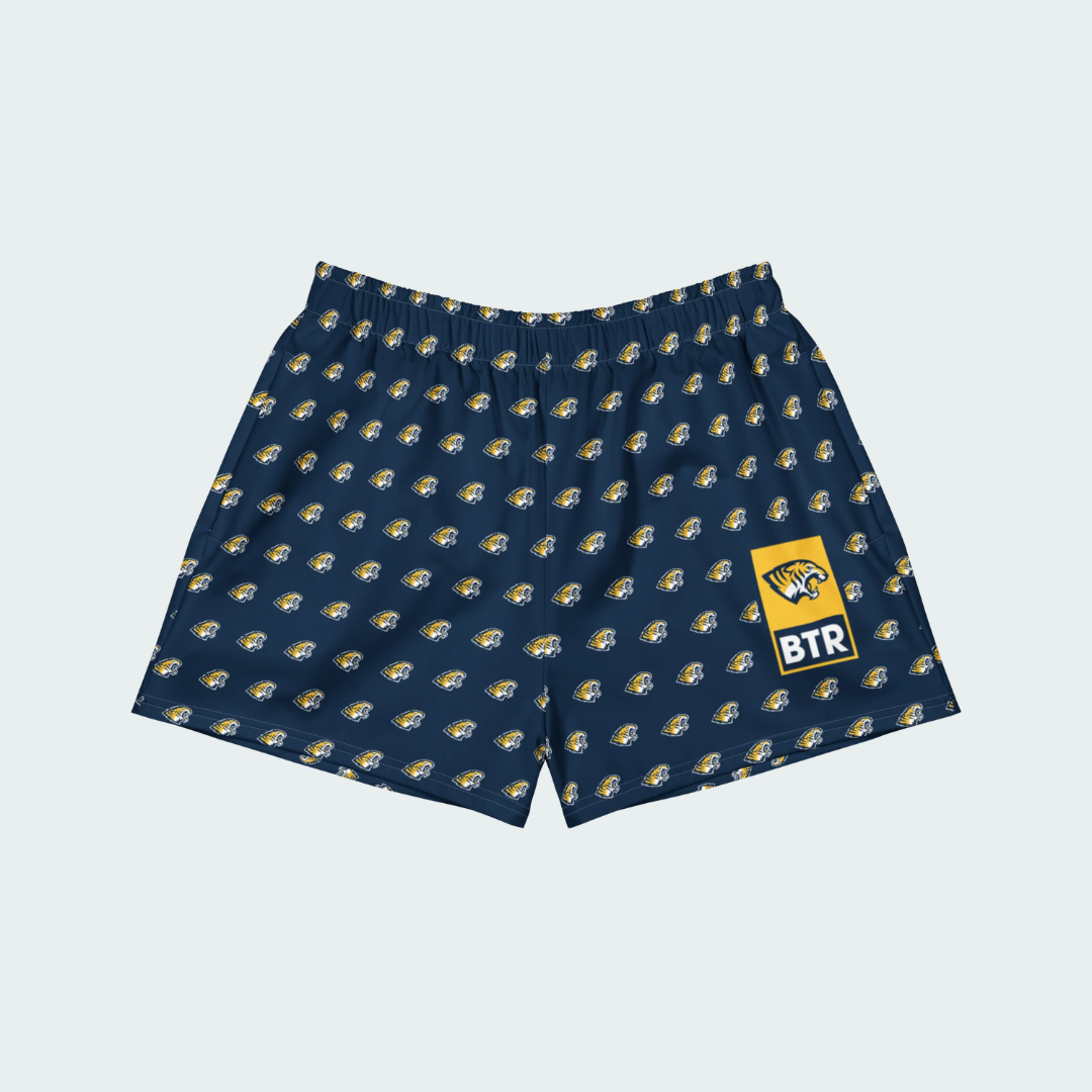 All-Over Print Unisex Athletic Shorts Baton Rouge Checkered