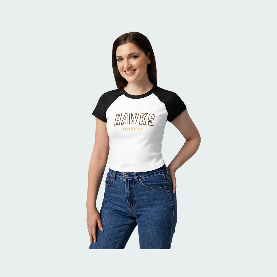 Women’s micro rib raglan baby tee