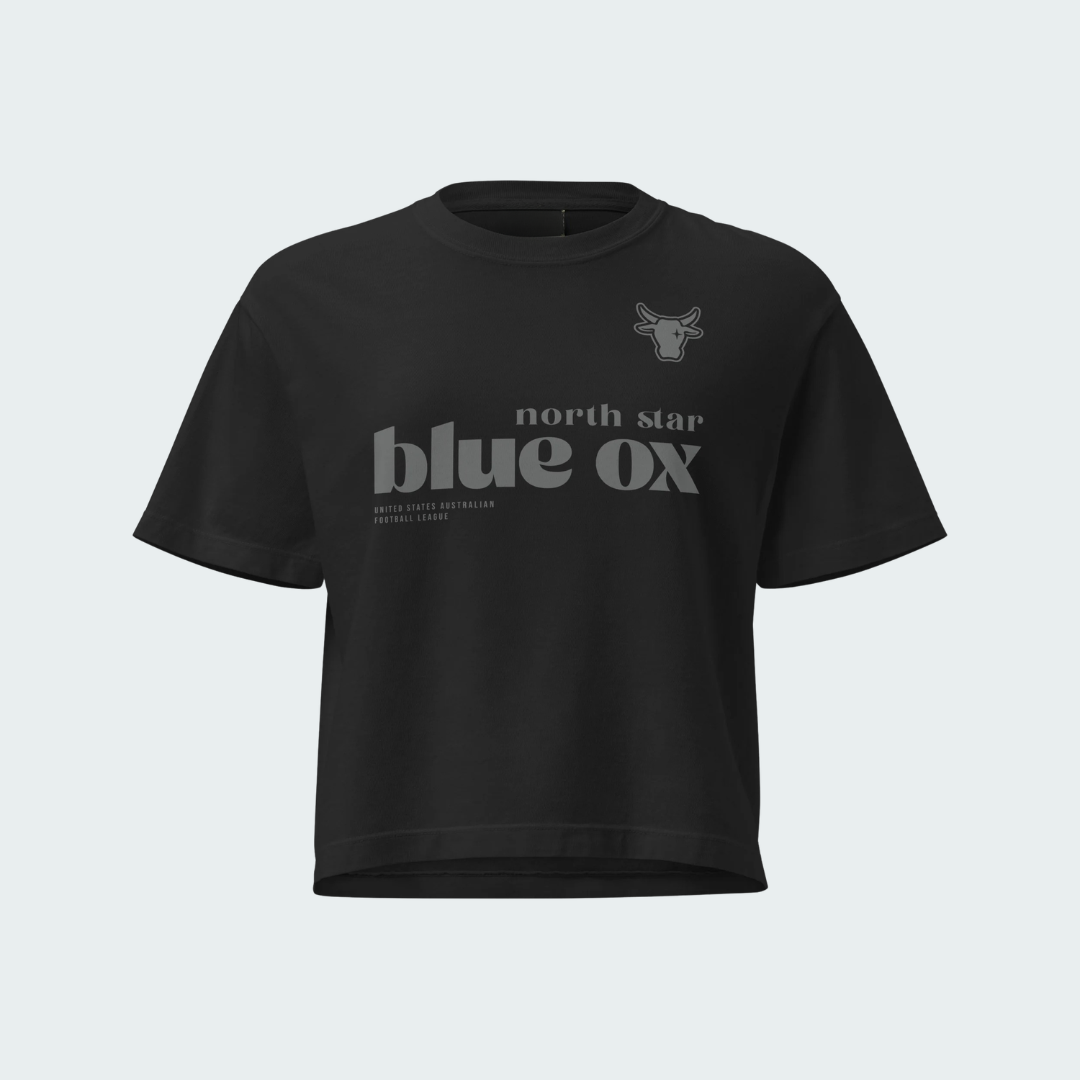 Women’s heavyweight boxy tee North Star  Blackout
