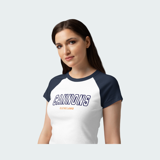 Women’s micro rib raglan baby tee Cleveland