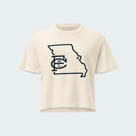 Women’s heavyweight boxy tee St. Louis