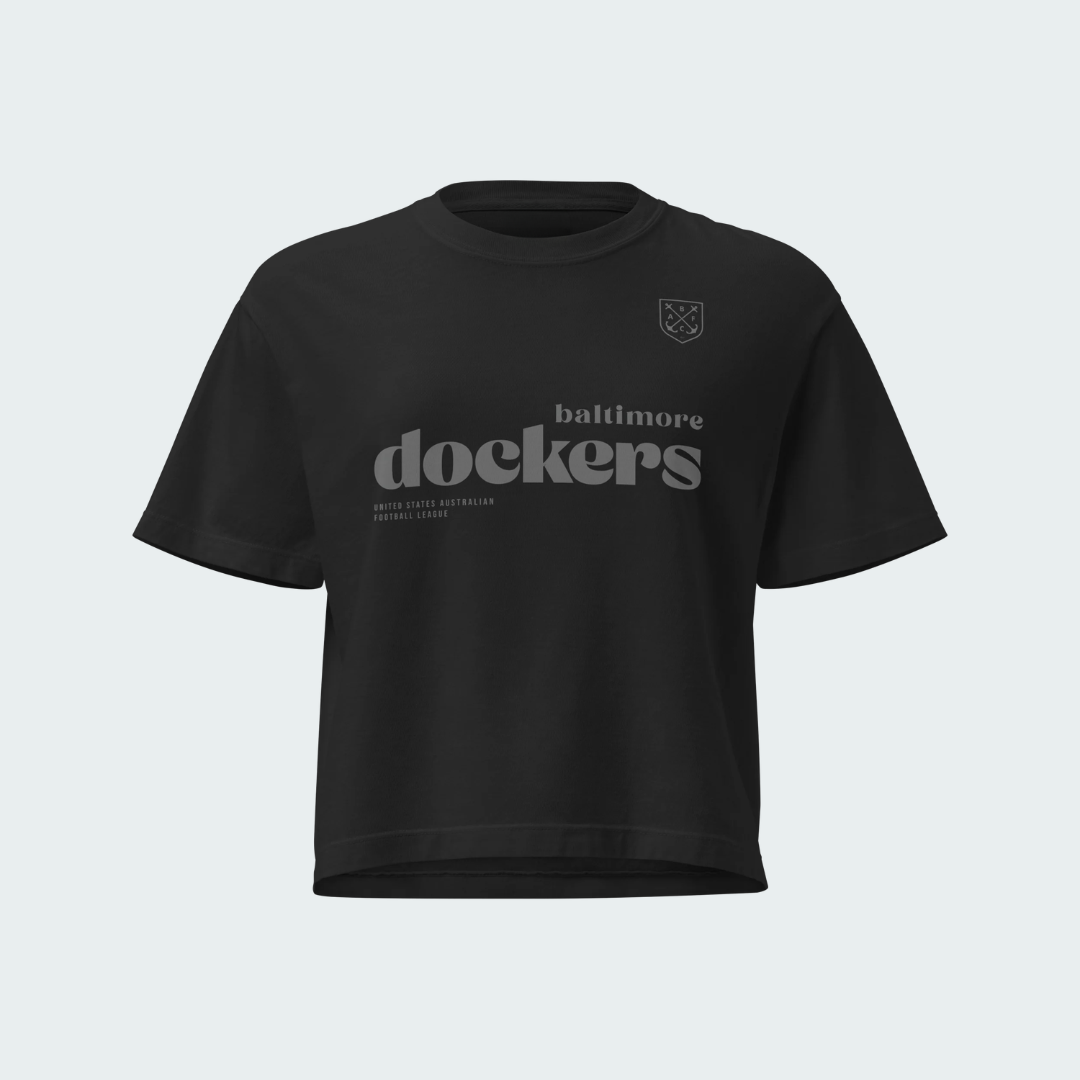 Women’s heavyweight boxy tee Baltimore Blackout