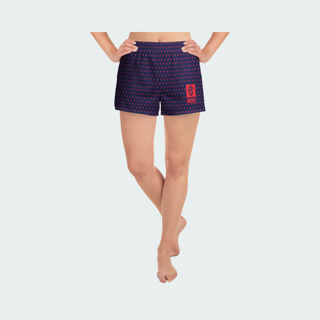 All-Over Print Unisex Athletic Shorts Boston Checkered