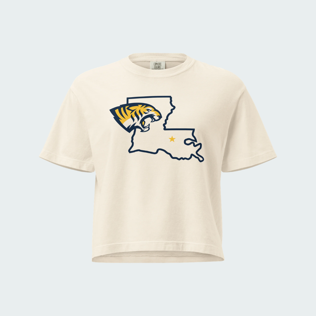Women’s heavyweight boxy tee Baton Rouge