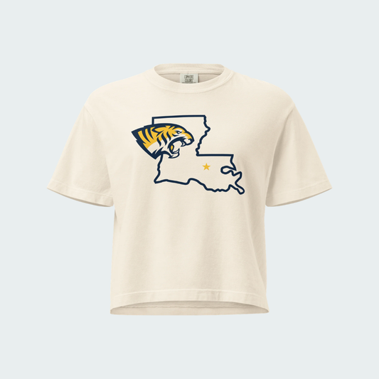 Women’s heavyweight boxy tee Baton Rouge