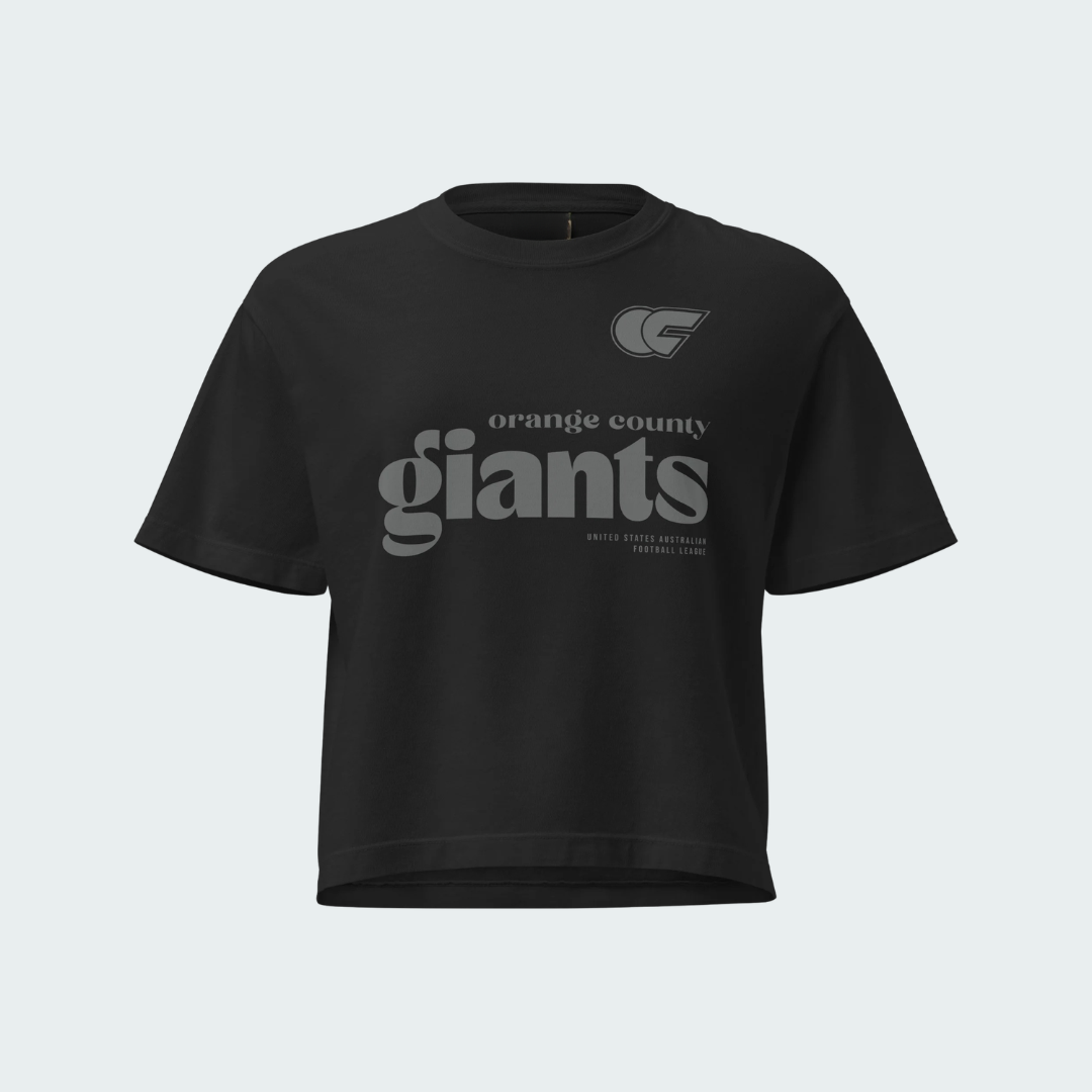 Women’s heavyweight boxy tee Orange County Blackout