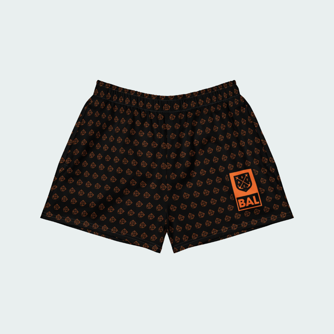 All-Over Print Unisex Athletic Shorts Baltimore Checkered