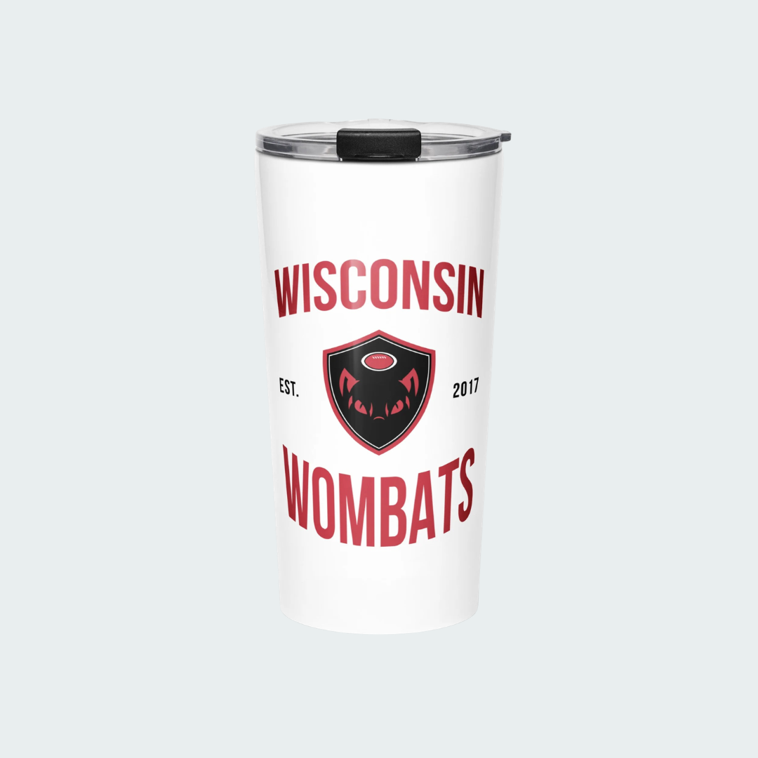 Wisconsin Tapered stainless steel tumbler