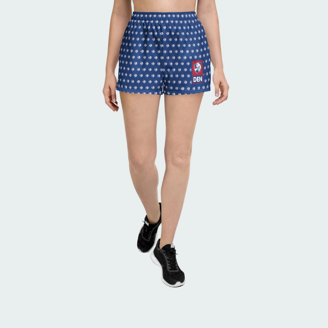 All-Over Print Unisex Athletic Shorts Denver Checkered