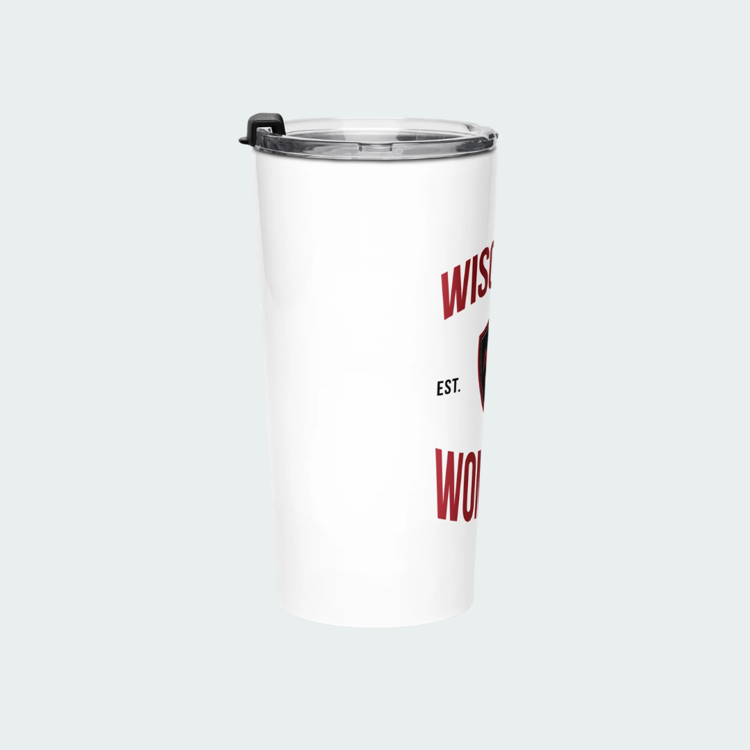 Wisconsin Tapered stainless steel tumbler